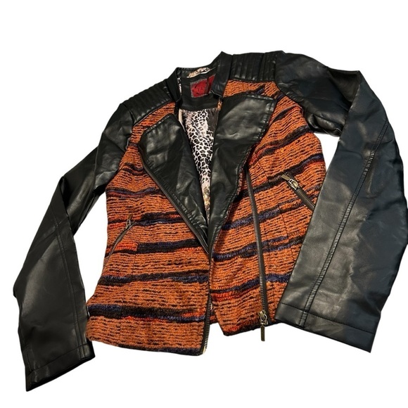 Celsius Premium Faux Leather Jacket Sz Small - Picture 5 of 13